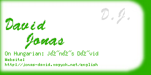 david jonas business card