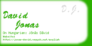 david jonas business card